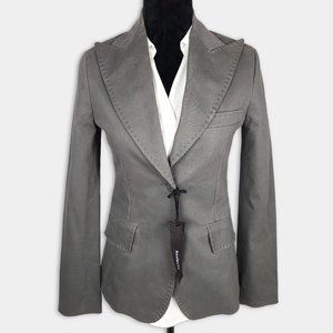 NWOT AnnaRita N Gray Olive Green Blazer Jacket Size 6